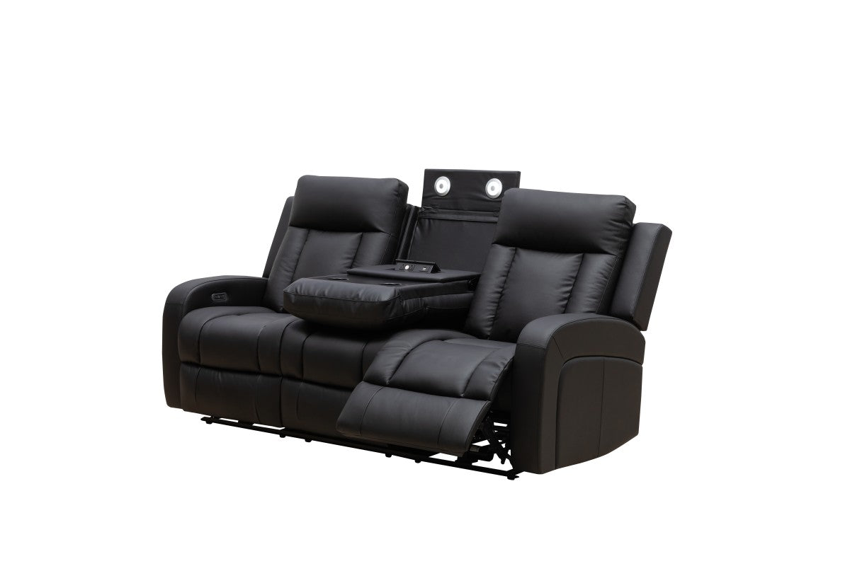 Power Recliner Sofa (Black)