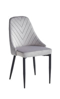 C-1531 Dining Chair (Light Grey Velvet) (Set of 2)