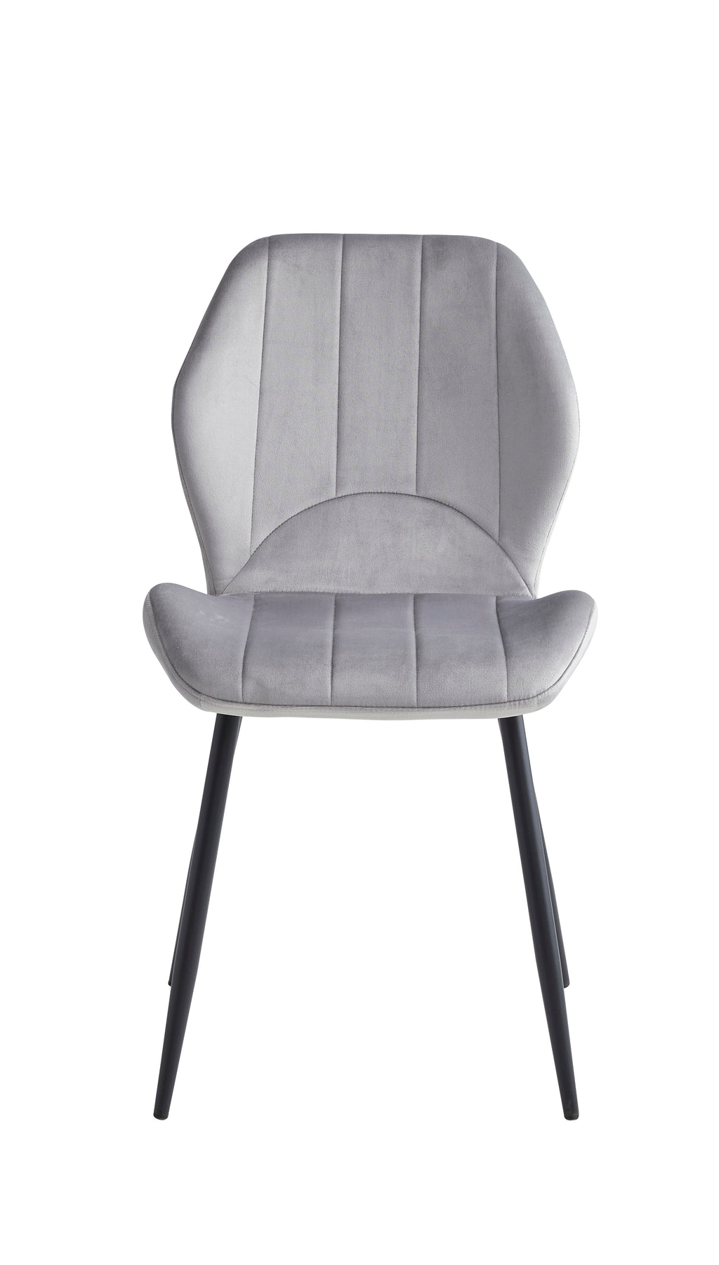 C-1535 Dining Chair (Light Grey Velvet) (Set of 2)