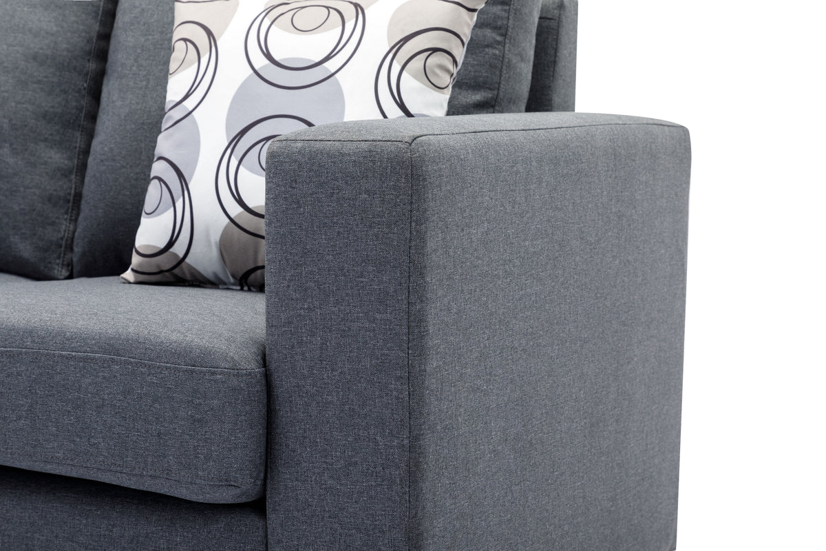 IF-9325 Sectional with Reversible Chaise (Grey Fabric)