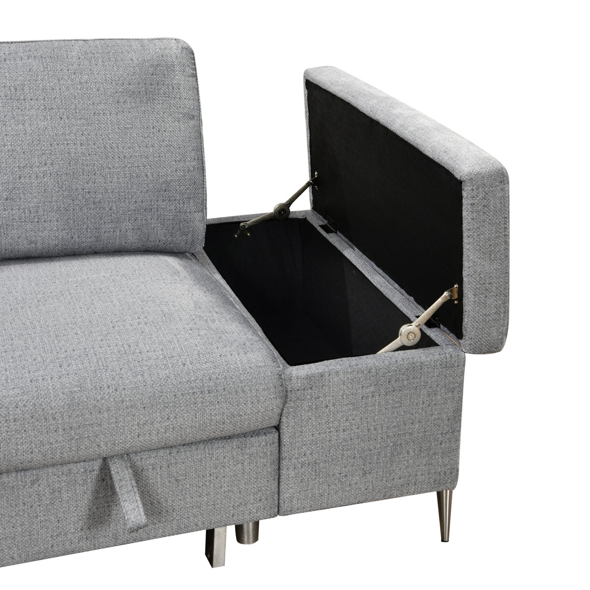 IF-9022 LHF Sofa Bed Sectional (Grey Fabric)