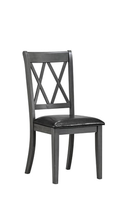 C-1099 Dining Chair (Black PU) (Set of 2)