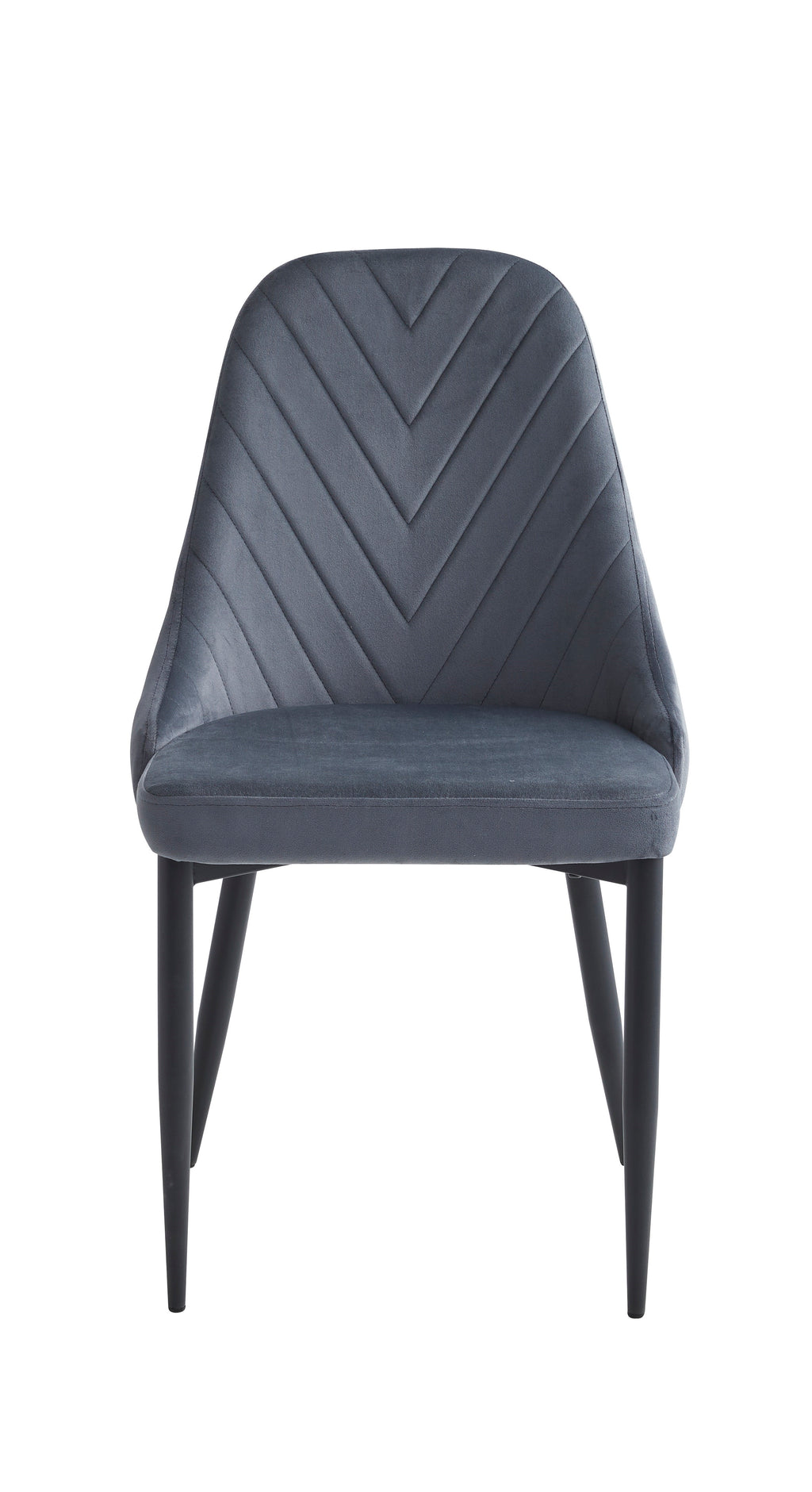 C-1532 Dining Chair (Dark Grey Velvet) (Set of 2)