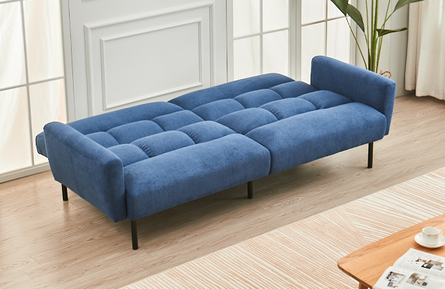 IF-8040 Klik Klak Sofa Bed (Blue Fabric)