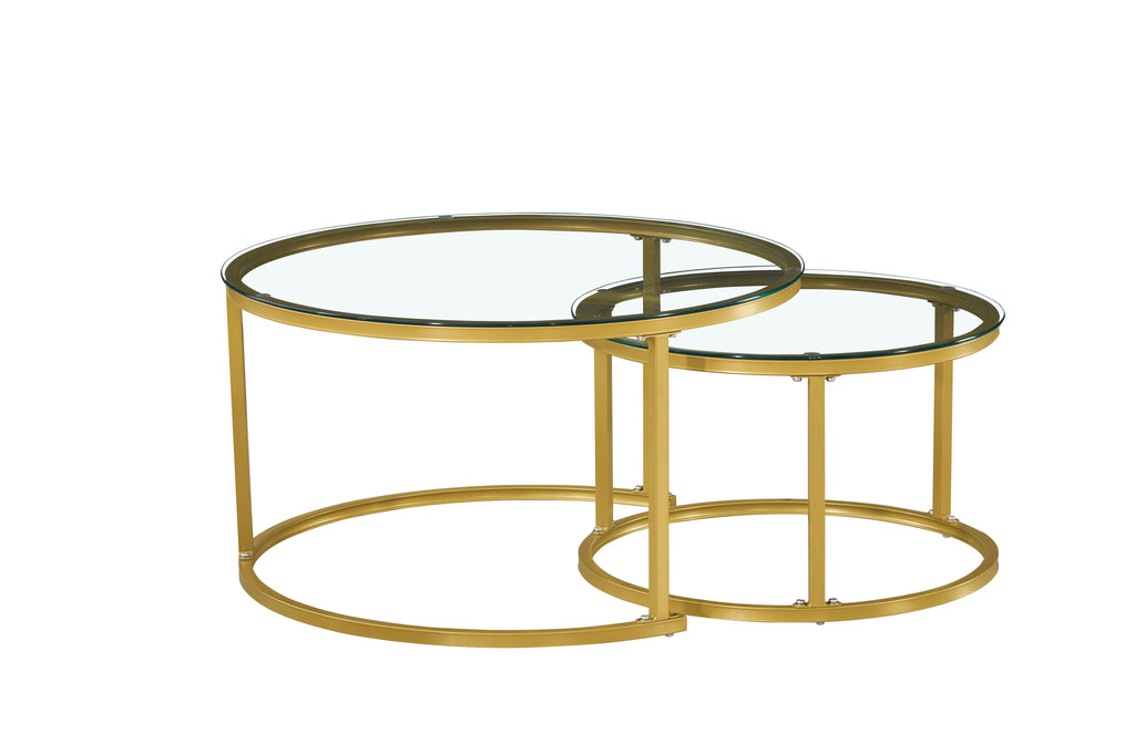 IF-2612 2-Piece Coffee Table Set (Gold)