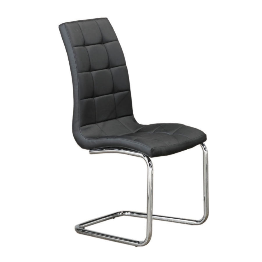 C-1750 Dining Chair (Black PU) (Set of 2)