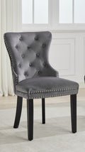 C-1225 Dining Chair (Grey Velvet) (Set of 2)