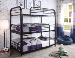 B 503 S/S 3-Level Bunk Bed (Black)