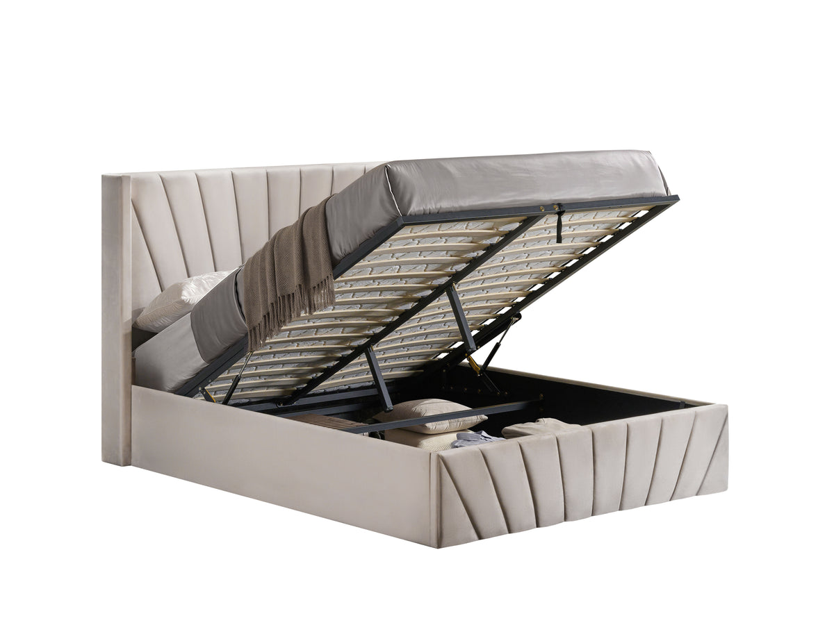 IF 5872 Lift Storage Bed (Beige)