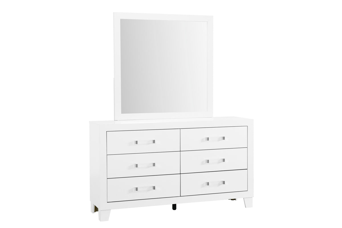 Luccia-White Dresser & Mirror