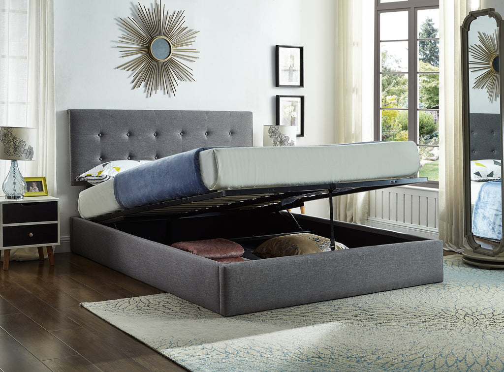IF 5445 Lift Storage Bed (Grey Fabric)