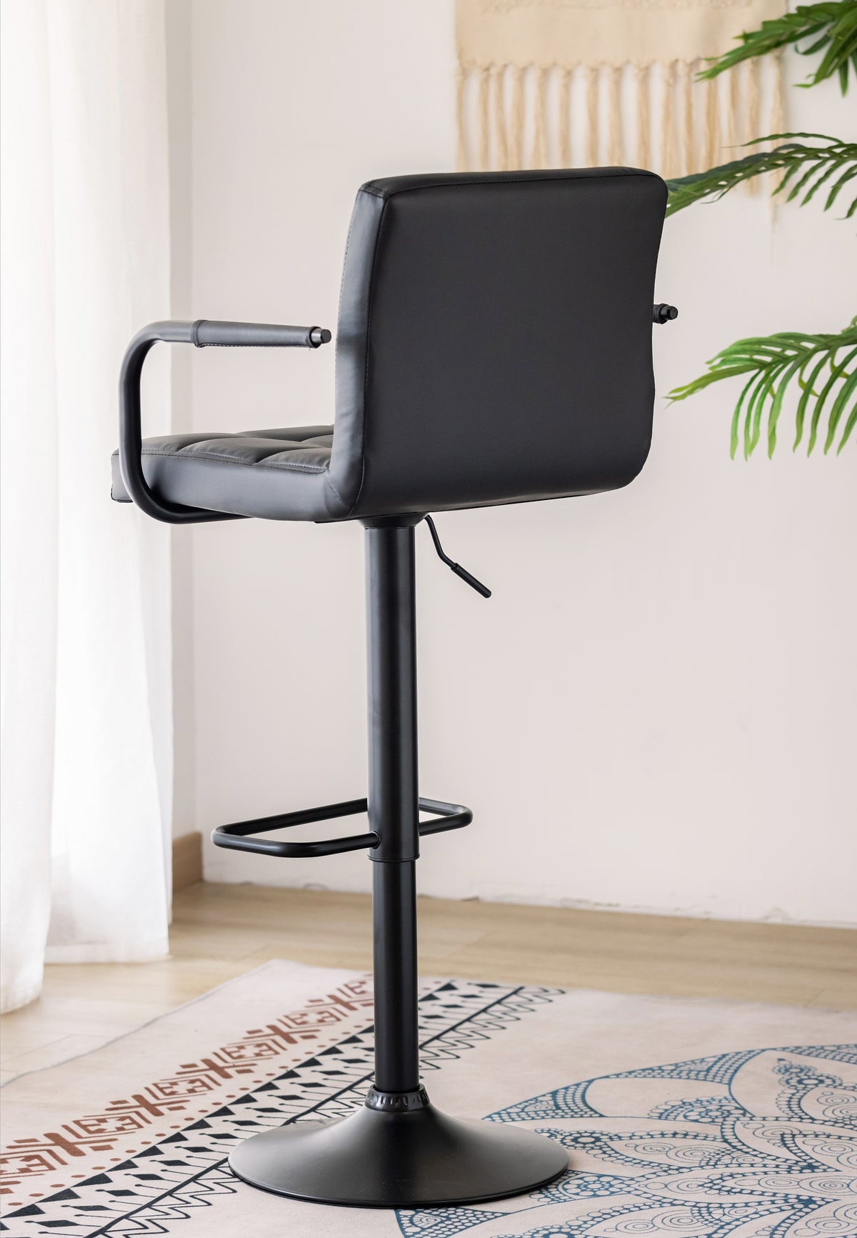 ST-7705 Bar Stool (Black PU) (Set of 2)