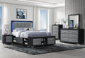 Emma (Black-Grey) Platform Bed