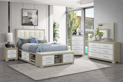 Emma (Natural-White) Platform Bed