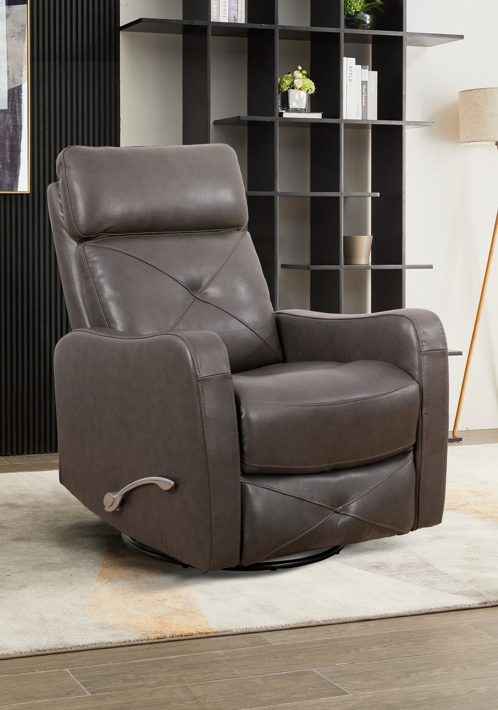 IF-6330 Recliner (Charcoal Leather Match)