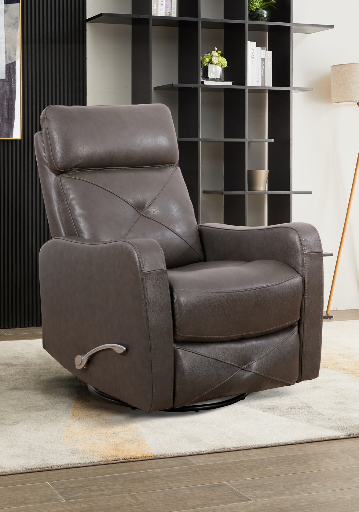 IF-6330 Recliner (Charcoal Leather Match)