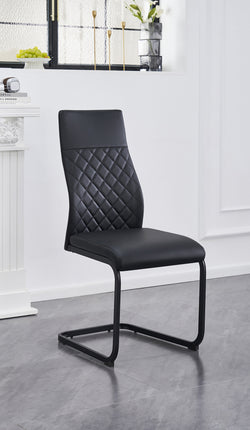 C-1578 Dining Chair (Black PU) (Set of 2)