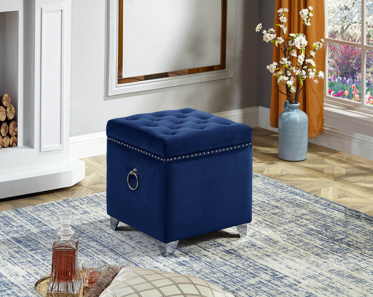 IF-6297 Ottoman (Navy Velvet)