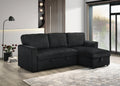 IF-9024 Sofa Bed Sectional with Reversible Chaise (Black Fabric)