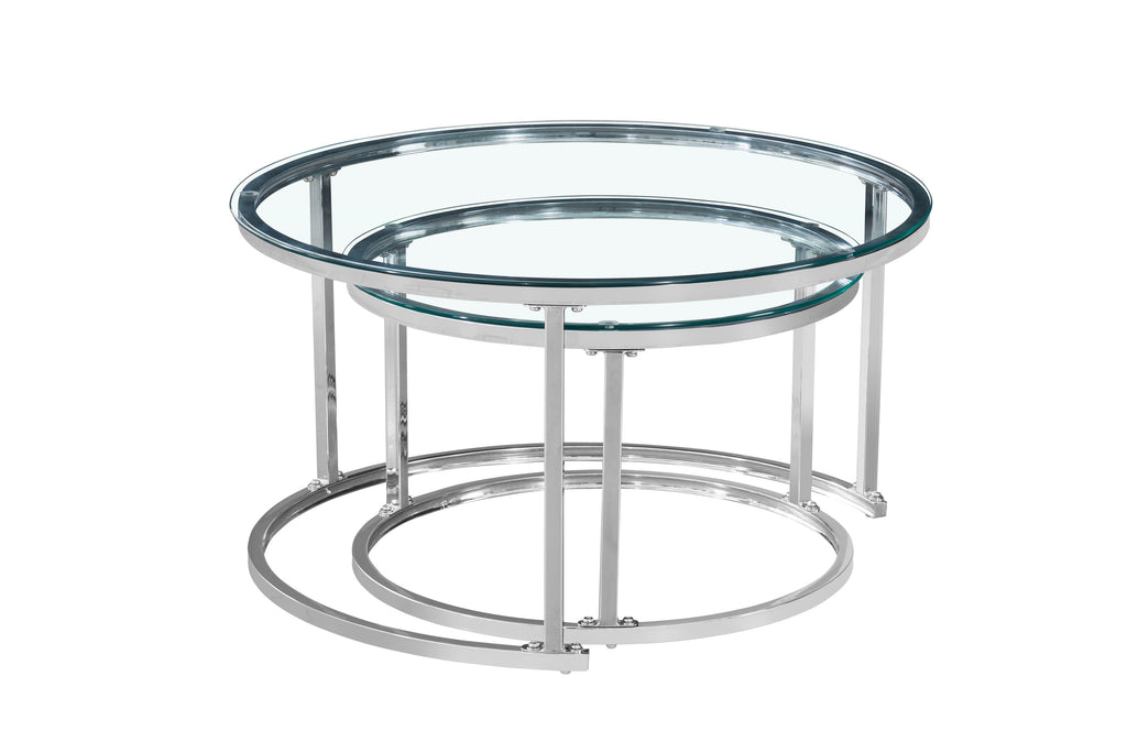 IF-2610 2-Piece Coffee Table Set (Chrome)