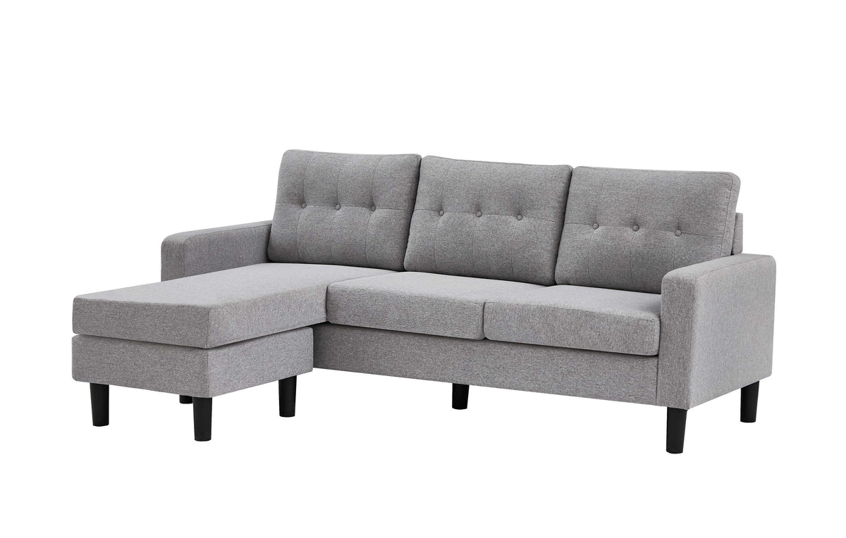 IF-9320 Sectional with Reversible Chaise (Grey Fabric)