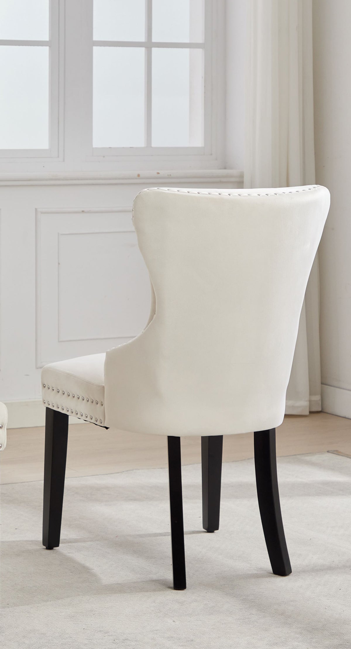 C-1228 Dining Chair (Crème Velvet) (Set of 2)