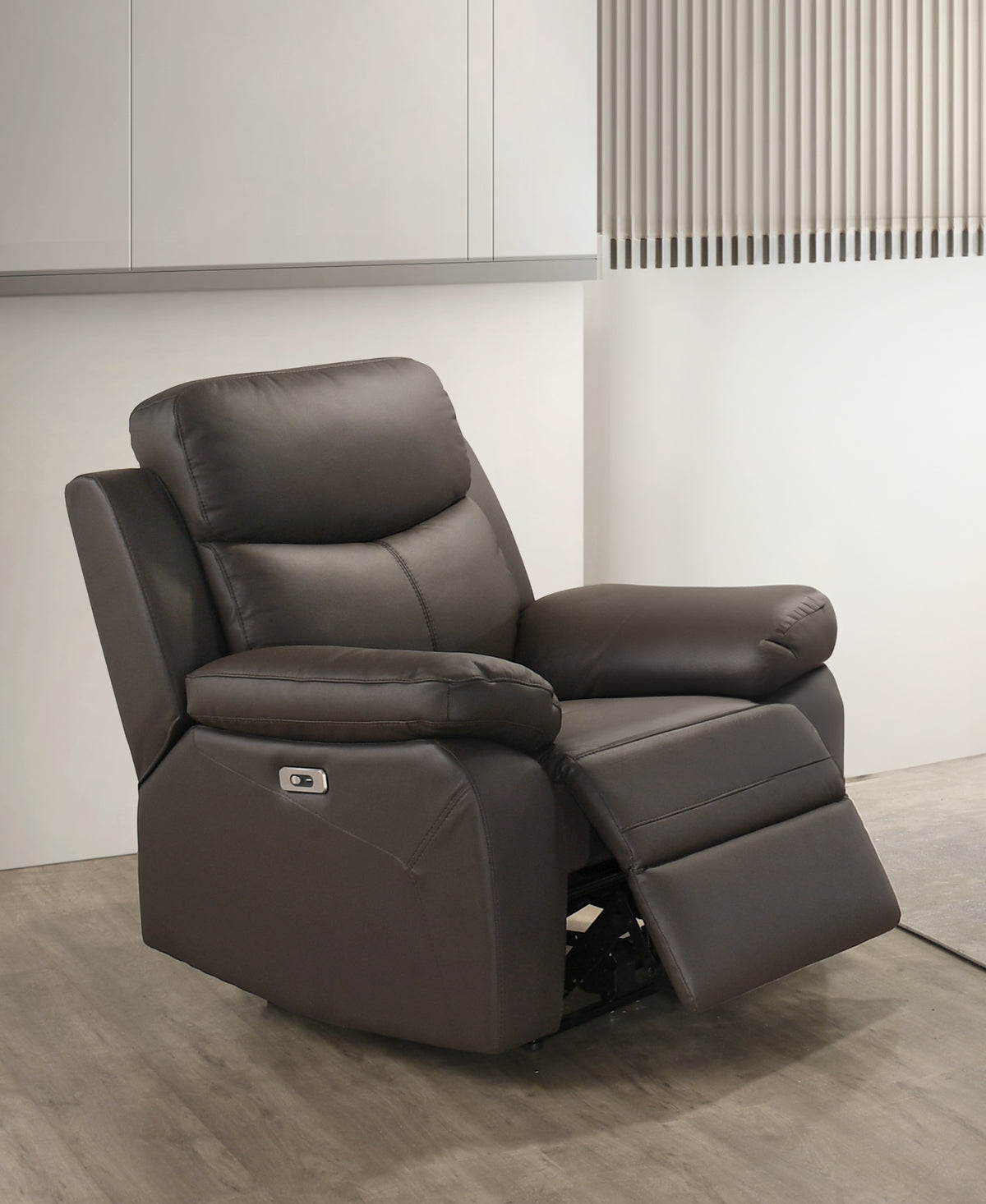 IF-8131 Power Recliner Sofa Set (Brown Leather Match)