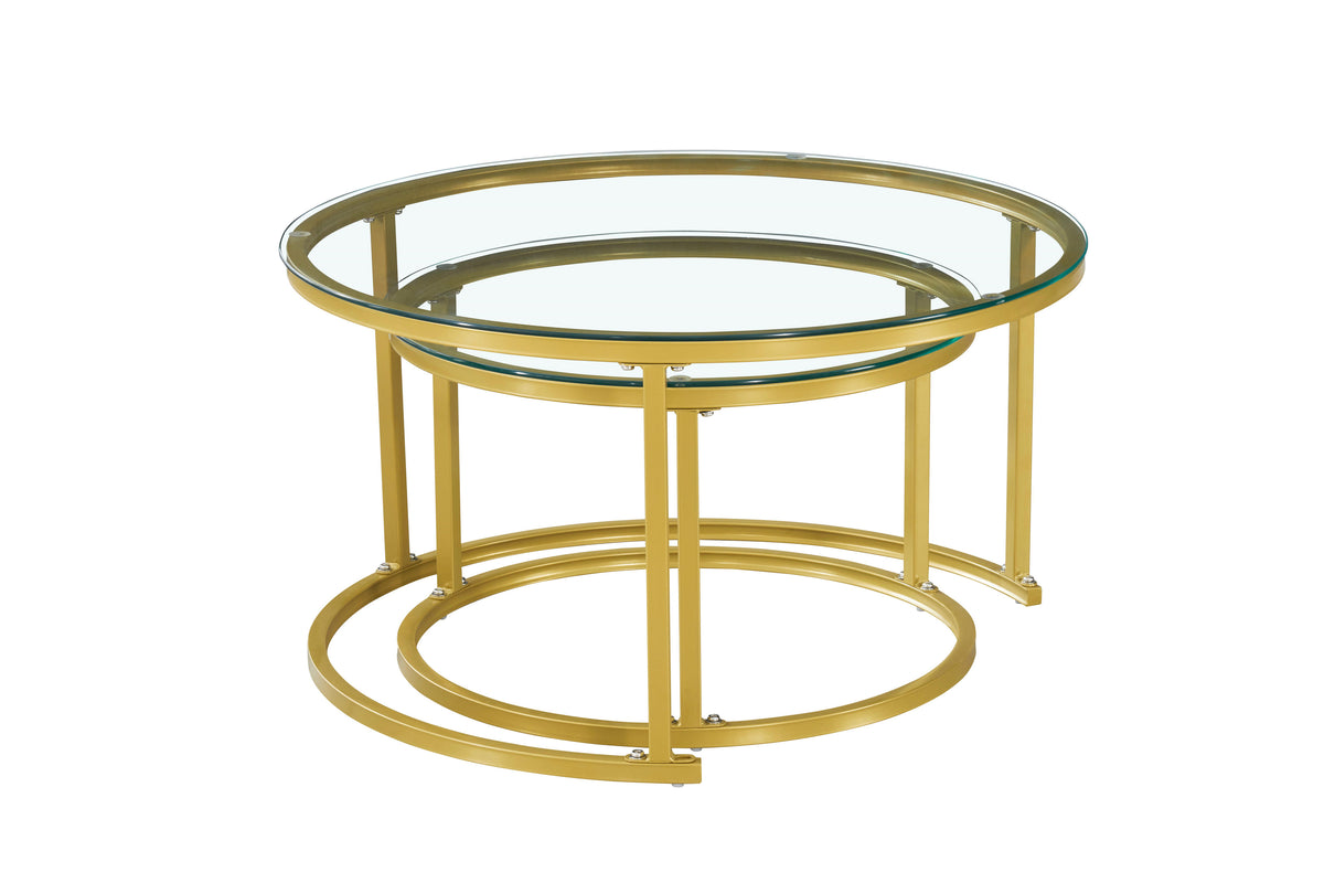 IF-2612 2-Piece Coffee Table Set (Gold)