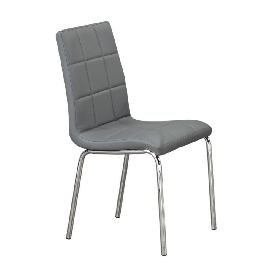 C-1762 Dining Chair (Grey PU) (Set of 2)