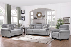IF-8025 Stationary Sofa Set (Grey)