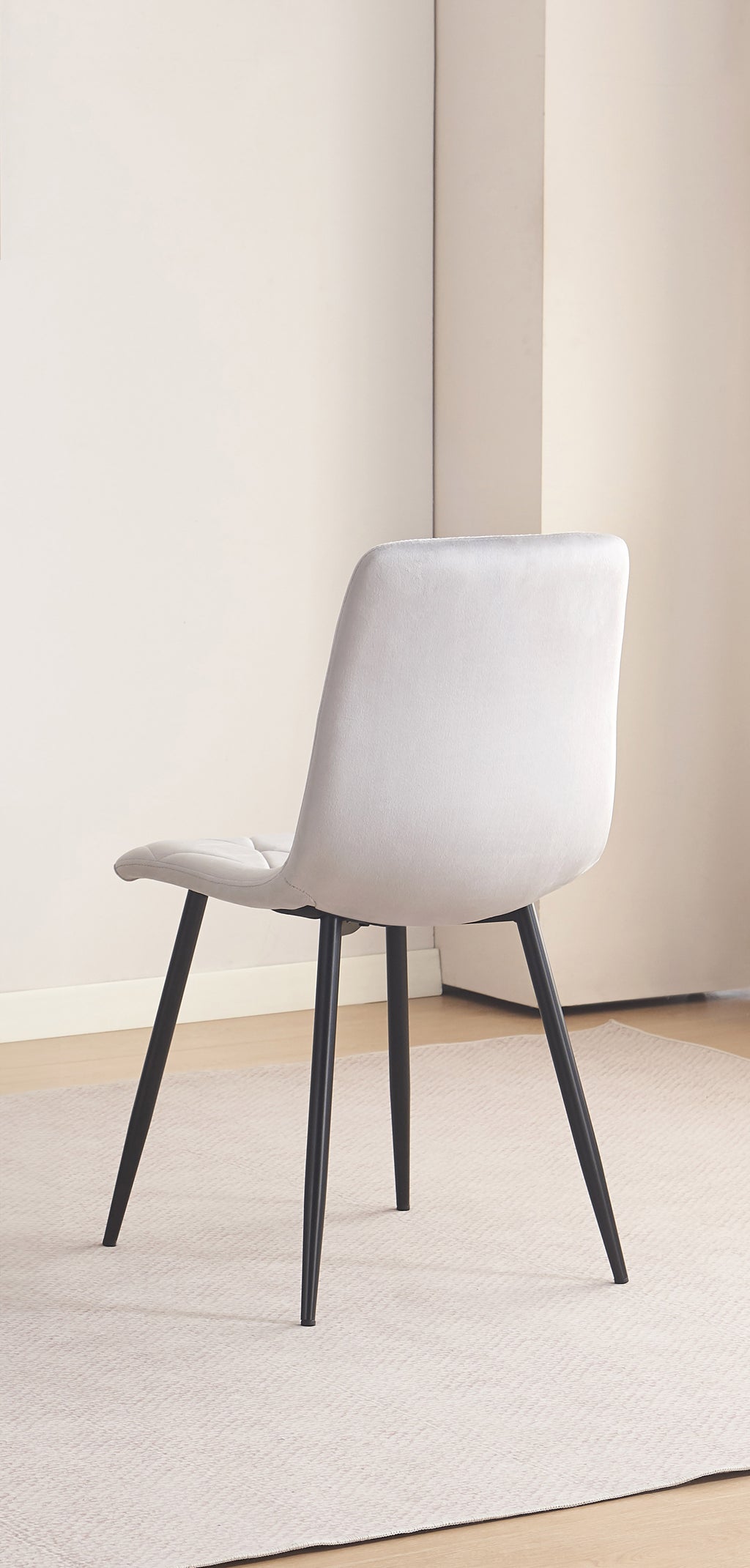 C-1631 Dining Chair (Light Grey Velvet) (Set of 2)