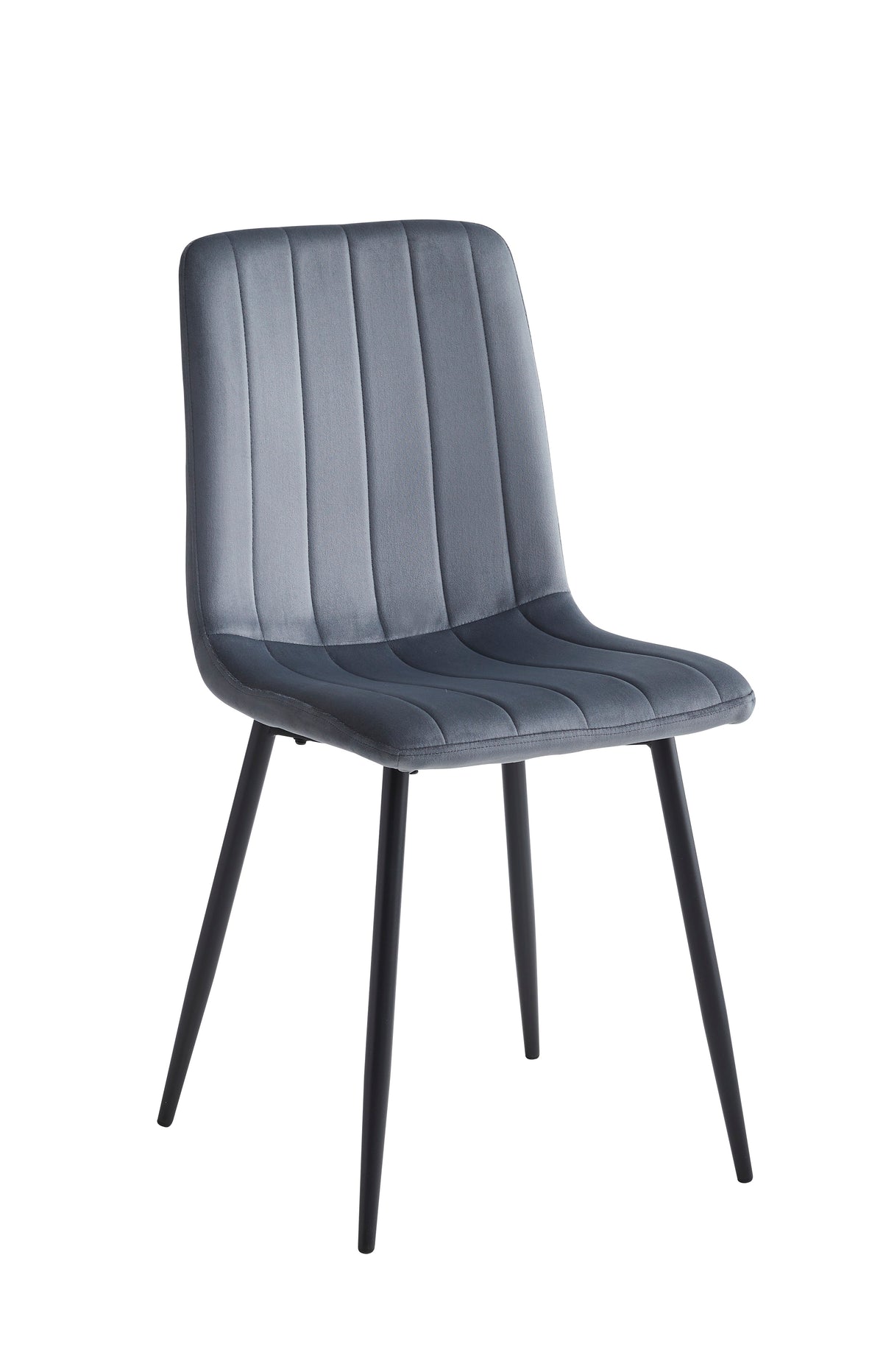 T-1472 / C-1474 7-Piece Dining Set (Dark Grey Velvet)