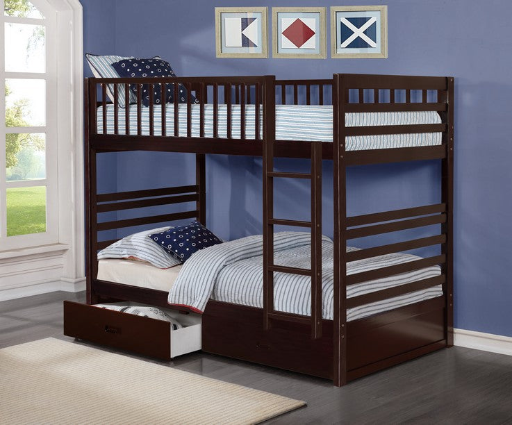 B 110 Single/Single Bunk Bed (Includes Set of Drawers)