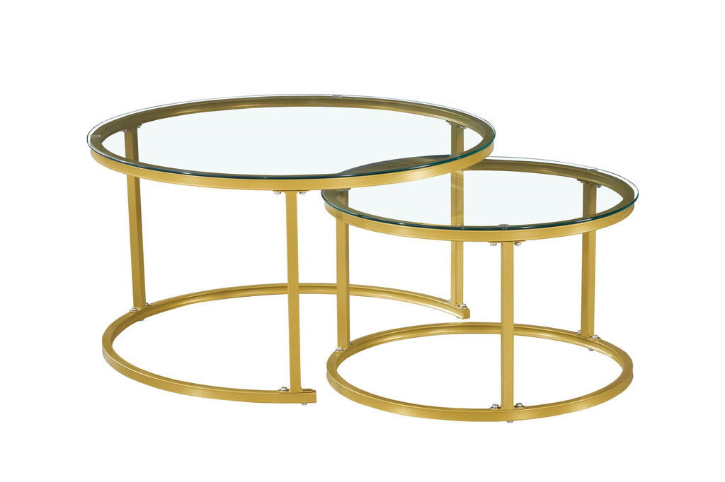IF-2612 2-Piece Coffee Table Set (Gold)