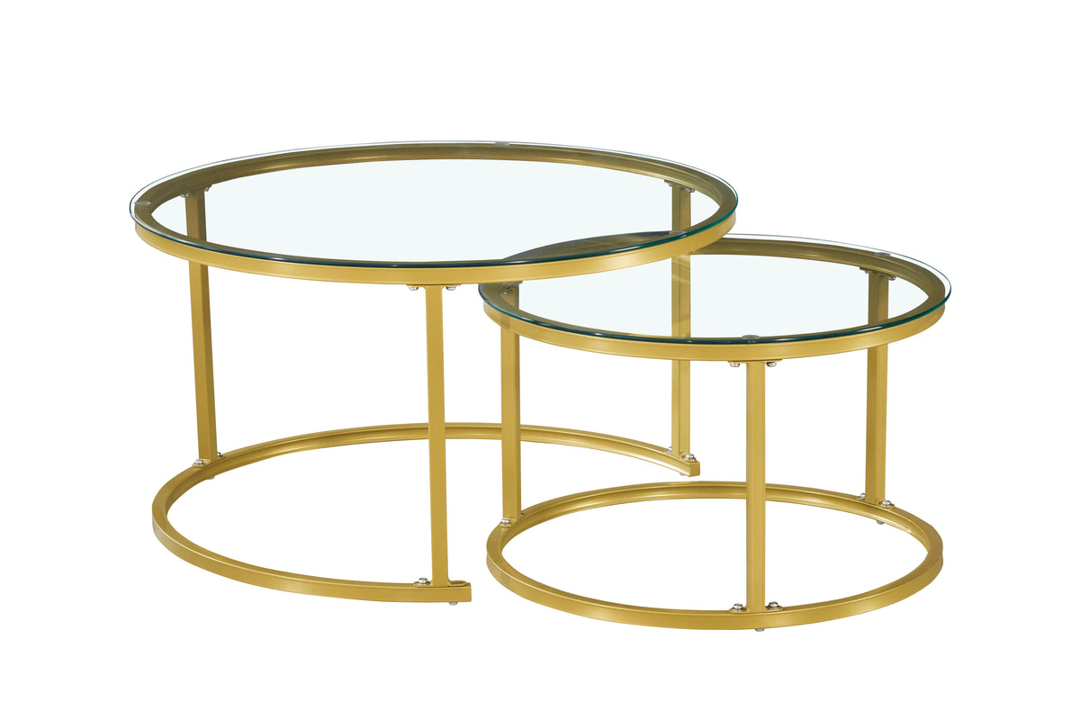 IF-2612 2-Piece Coffee Table Set (Gold)