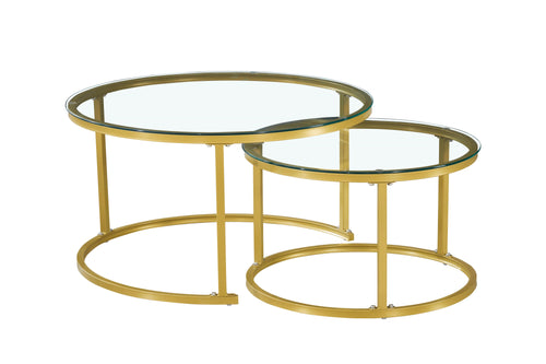 IF-2612 2-Piece Coffee Table Set (Gold)