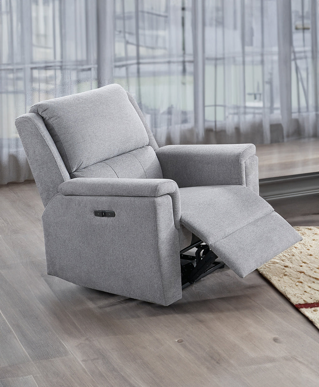 IF-8155 Power Recliner Sofa Set (Grey Fabric)