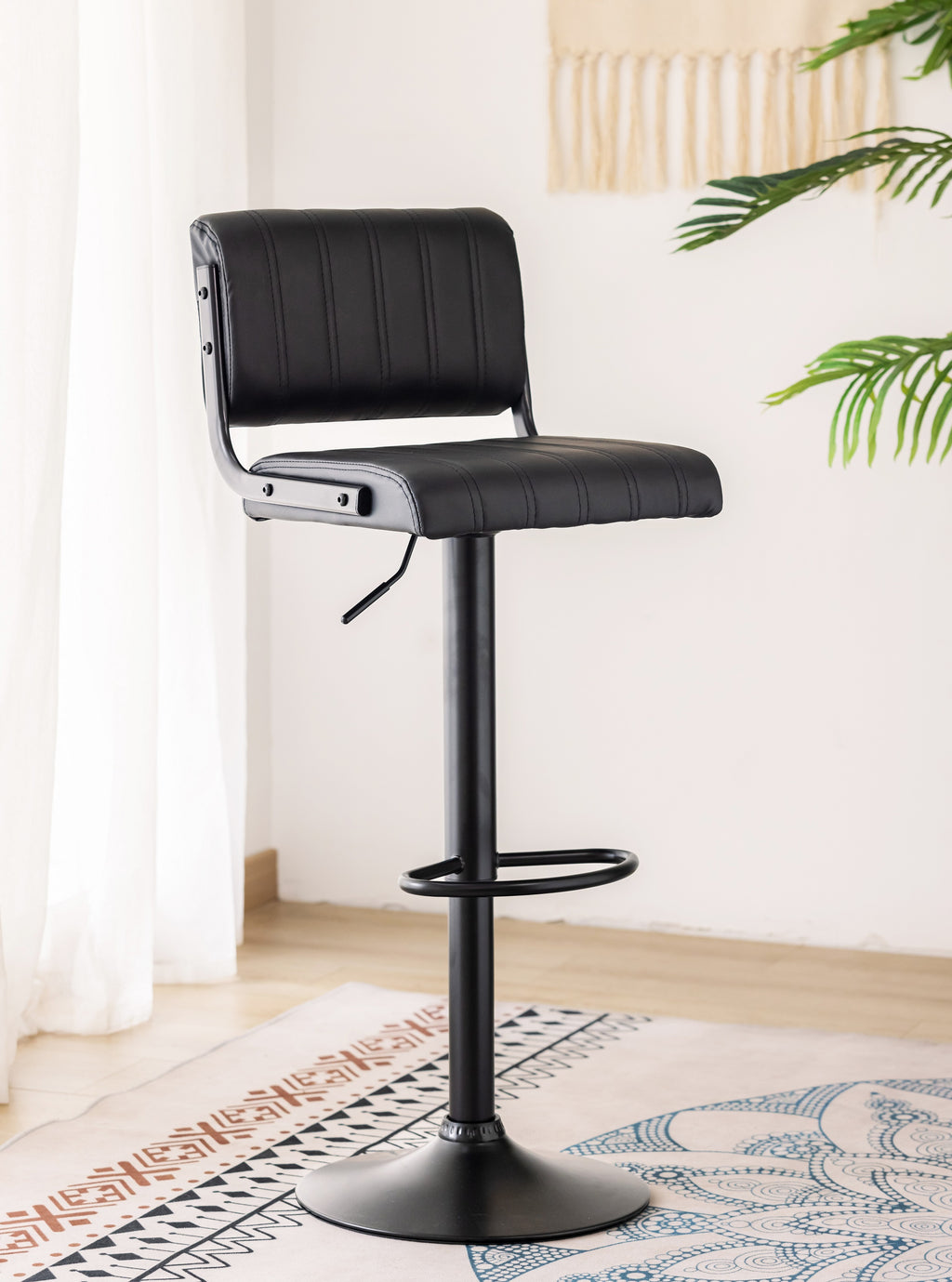 ST-7800 Bar Stool (Black PU) (Set of 2)