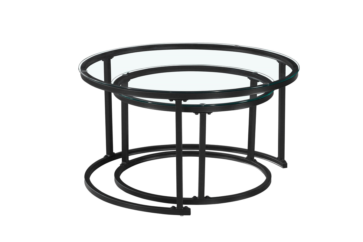 IF-2611 2-Piece Coffee Table Set (Black)