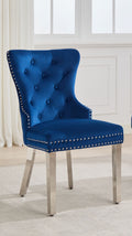 C-1247 Dining Chair (Blue Velvet) (Set of 2)