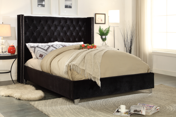 IF 5893 Bed (Black Velvet)
