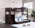 B 1890 39"/39" Bunk Bed (Espresso, LHF Stairs)