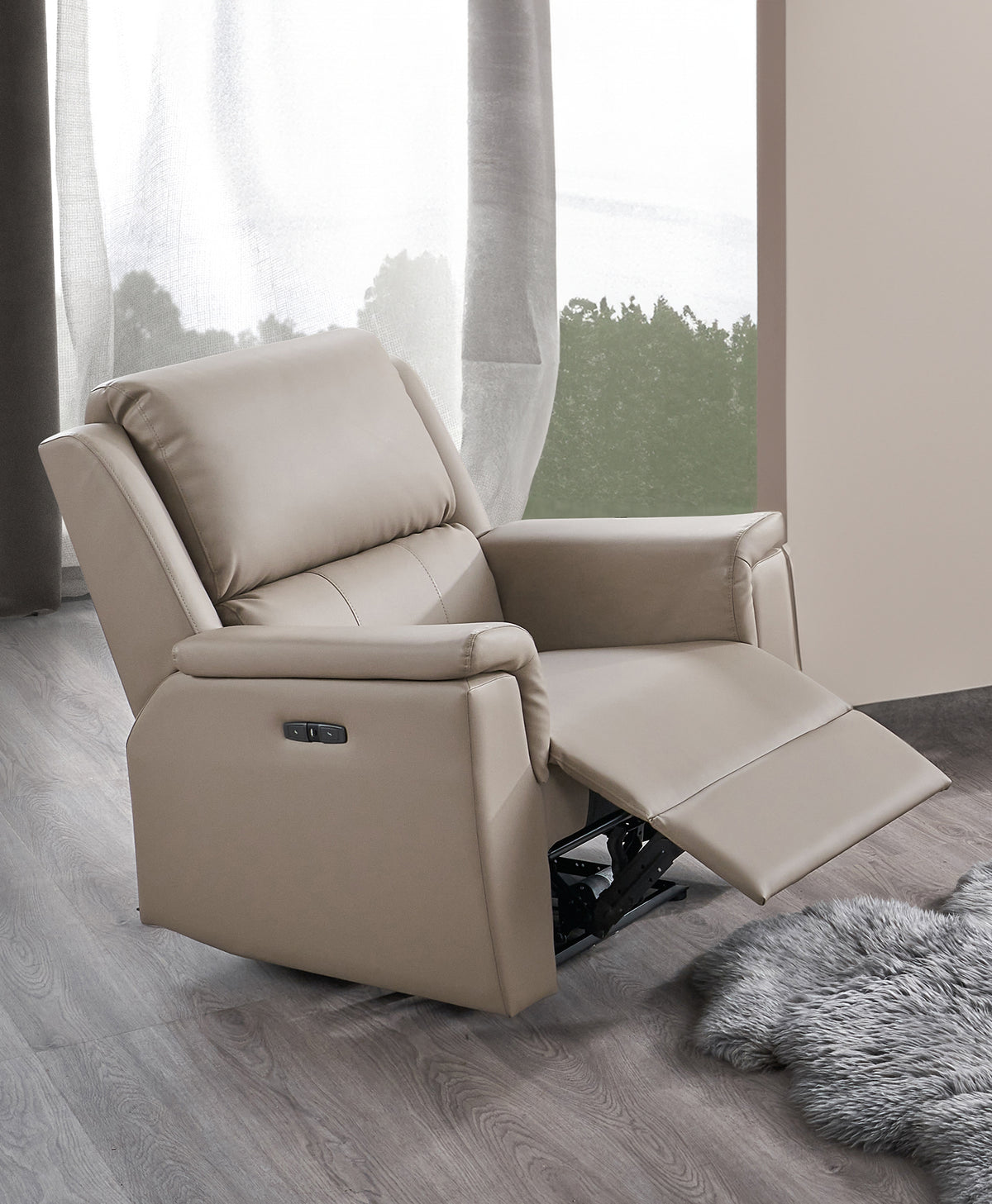 IF-8150 Power Recliner Sofa Set (Stone PU)