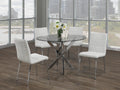 T-1447 / C-1761 5-Piece Dining Set (White PU)