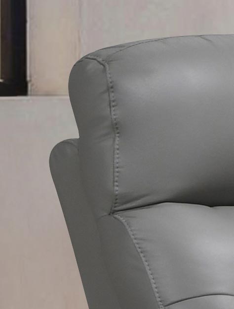 IF-8141 Power Recliner Sofa Set (Grey Leather Match)