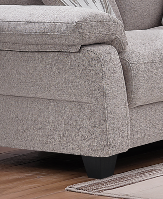 IF-8026 Stationary Sofa Set (Greige, Grey/Beige)