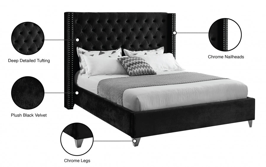 IF 5893 Bed (Black Velvet)