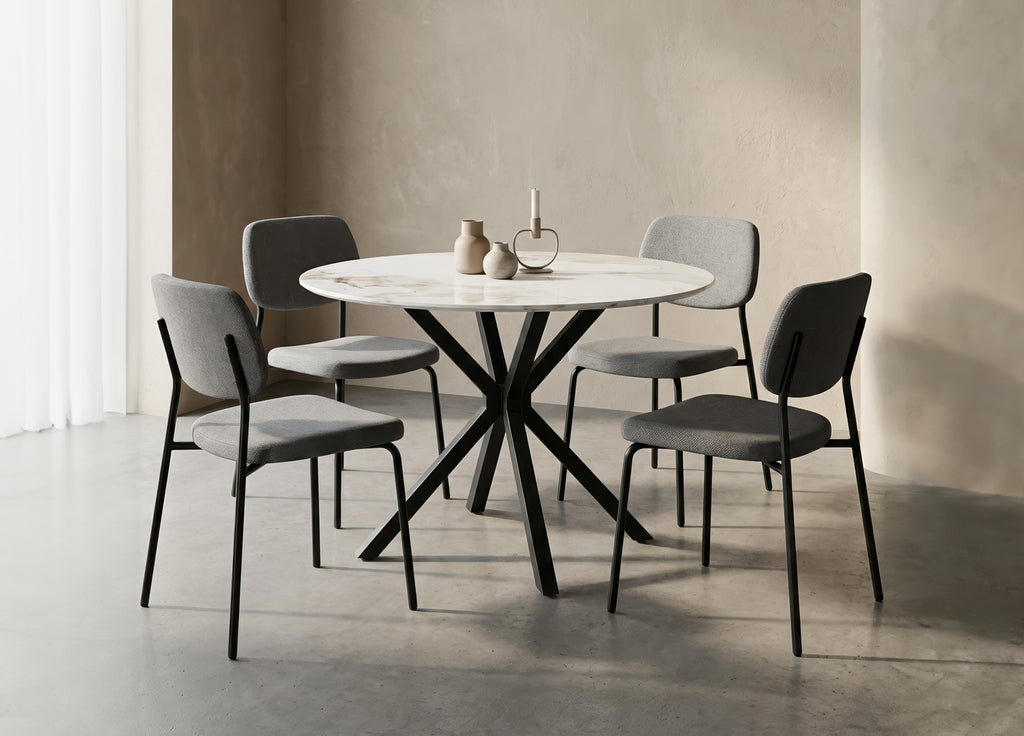 T-1650 / C-1652 5-Piece Dining Set (Grey)