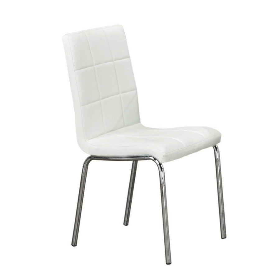 C-1761 Dining Chair (White PU) (Set of 2)