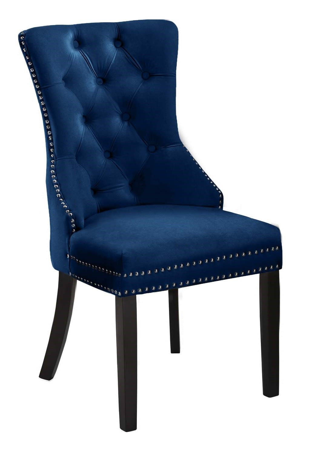 C-1222 Dining Chair (Blue Velvet) (Set of 2)